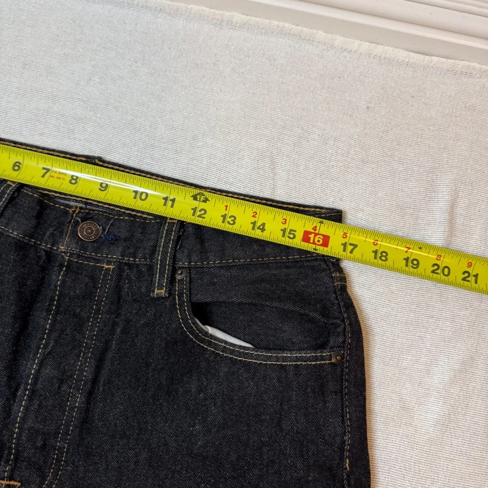 Levi's 501 Jeans Mens 34x34 Dark Indigo Blue Original Fit Button Fly Denim